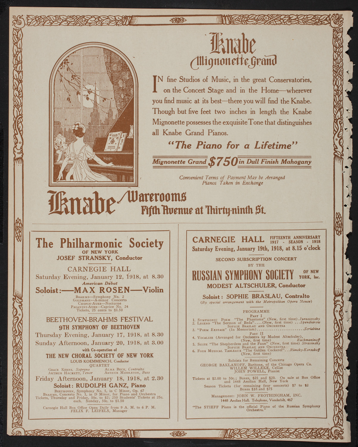 Lecture by Private Harold R. Peat, January 11, 1918, program page 12