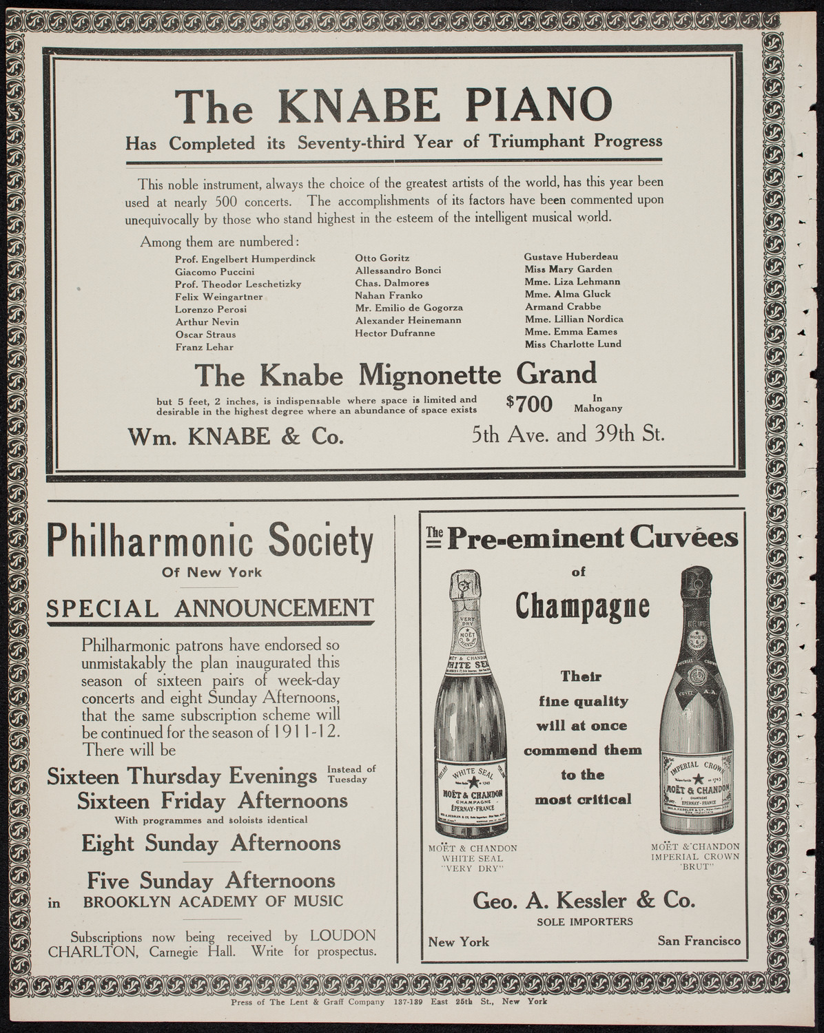 Shakespeare Birthday Festival: The Ben Greet Players and The Volpe Symphony Orchestra, April 22, 1911, program page 12