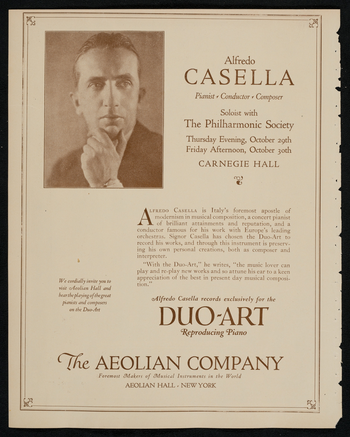 New York Philharmonic, October 29, 1925, program page 2