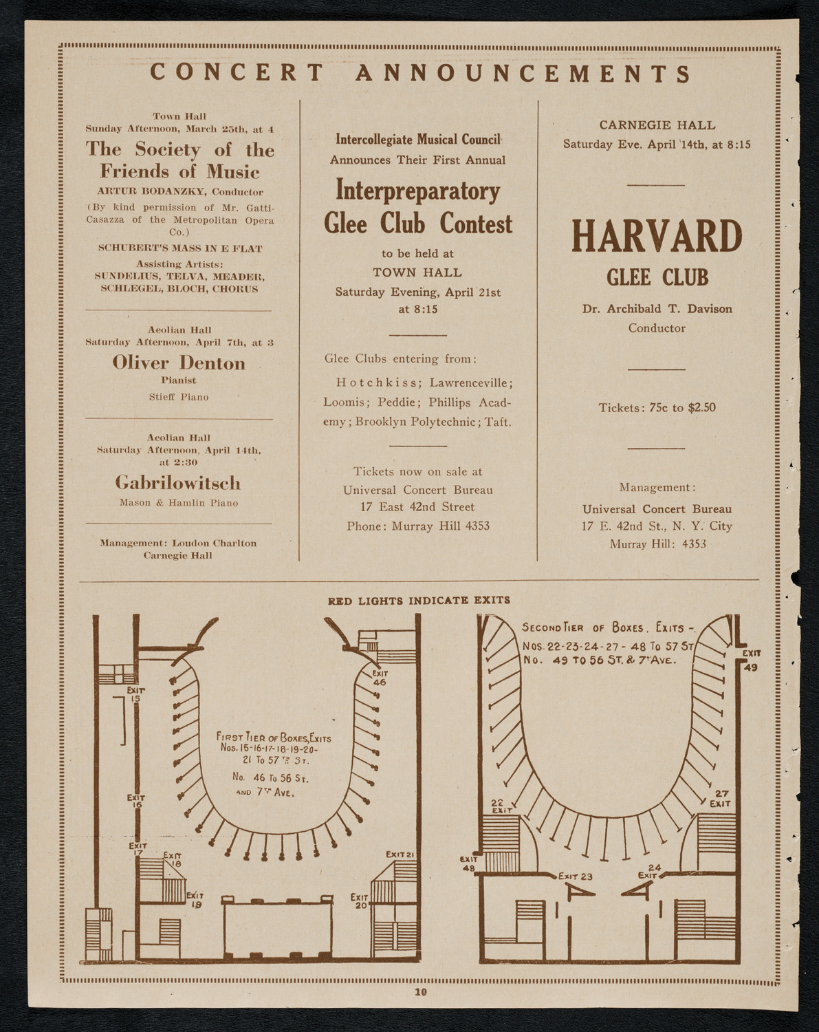 World Peace Mass Meeting, March 19, 1923, program page 10