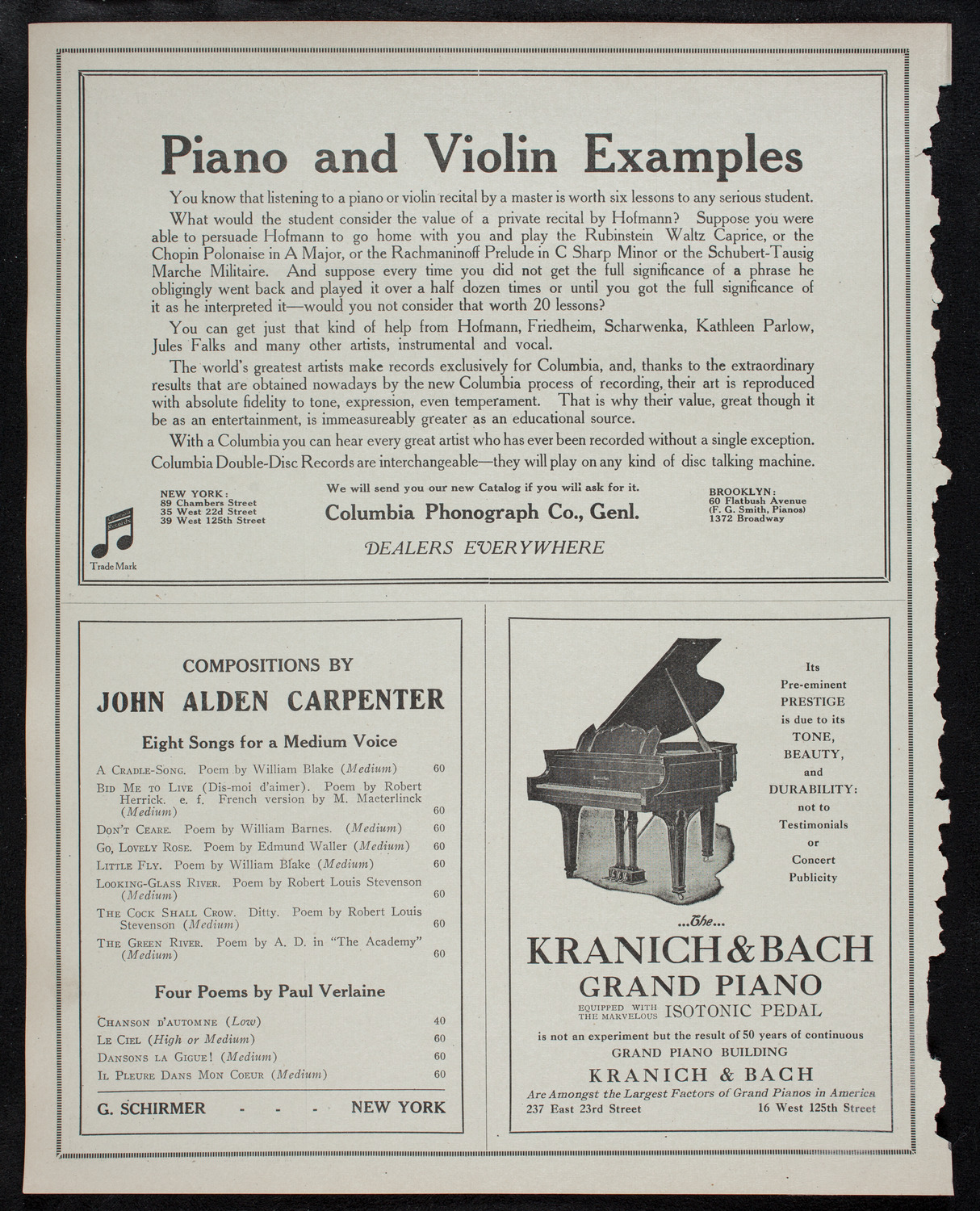 New York Philharmonic, November 14, 1912, program page 6