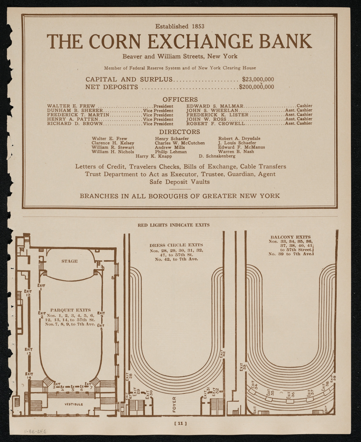 New York Philharmonic, November 8, 1924, program page 11