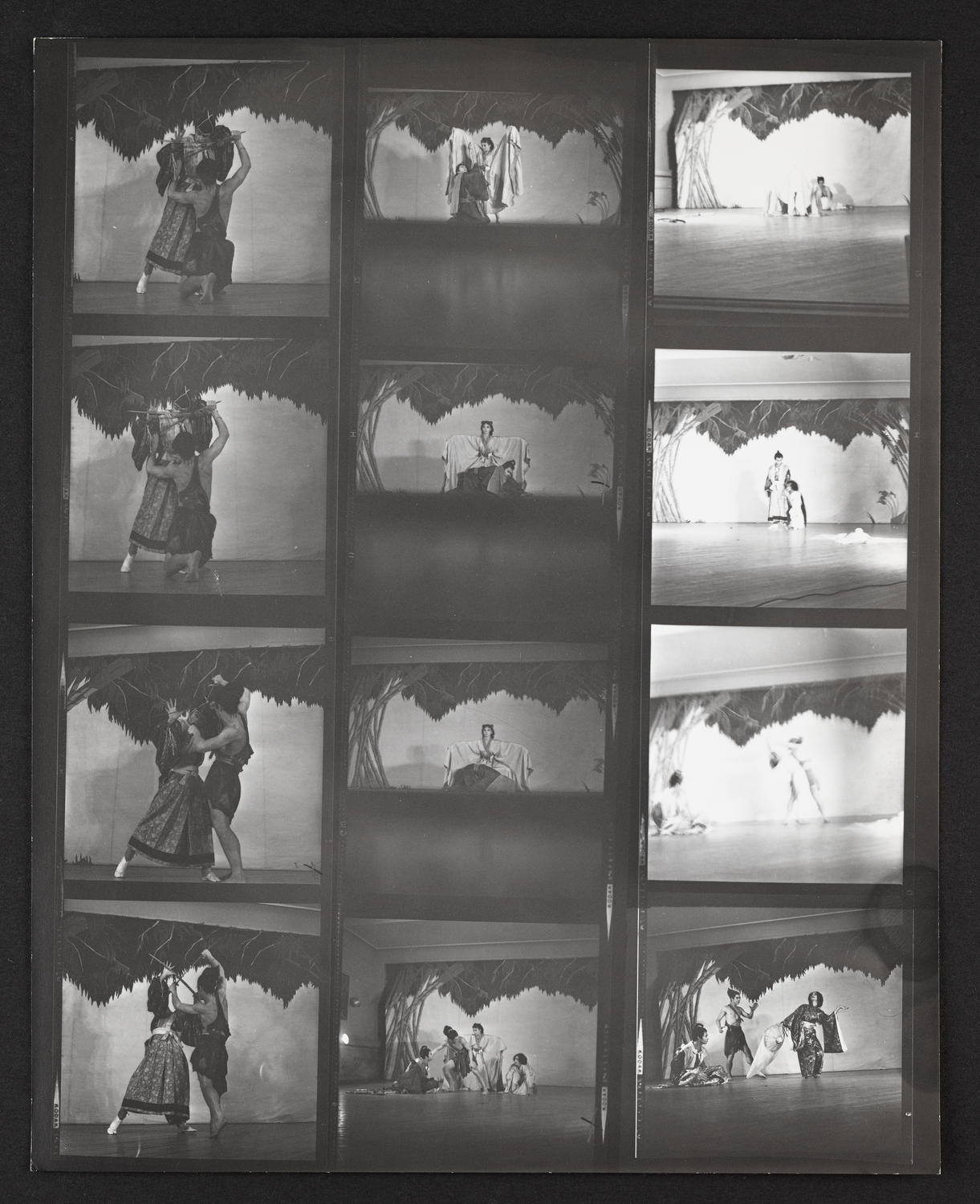 Rehearsals for "Rashomon" in Ballet Arts, Carnegie Hall Studio #61, c. 1960