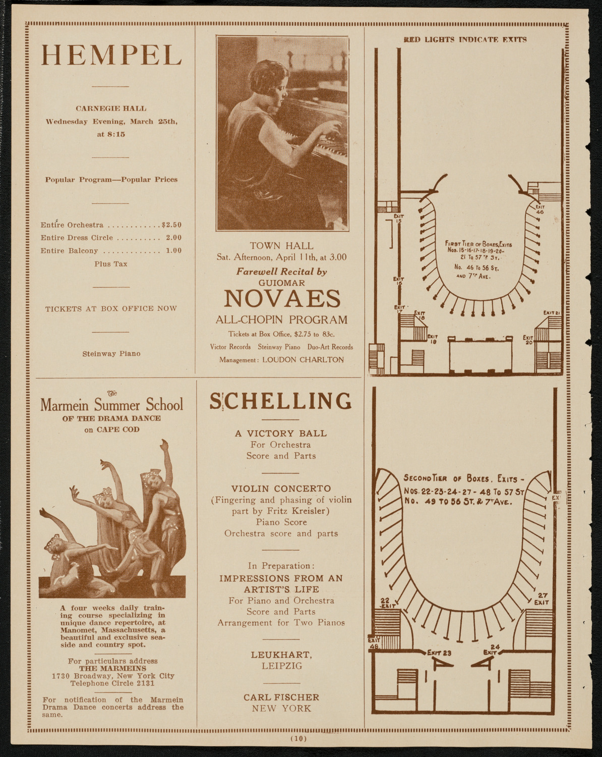 Philadelphia Orchestra, March 10, 1925, program page 10