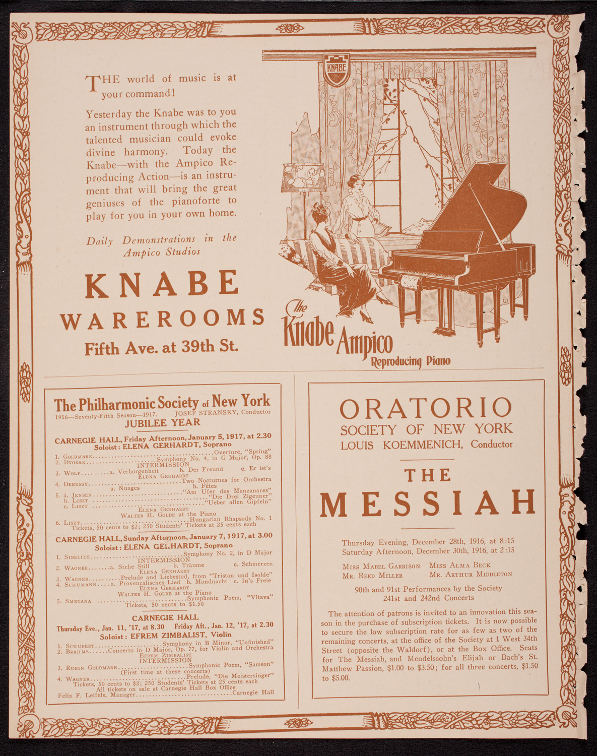 People's Symphony Concert, December 24, 1916, program page 12