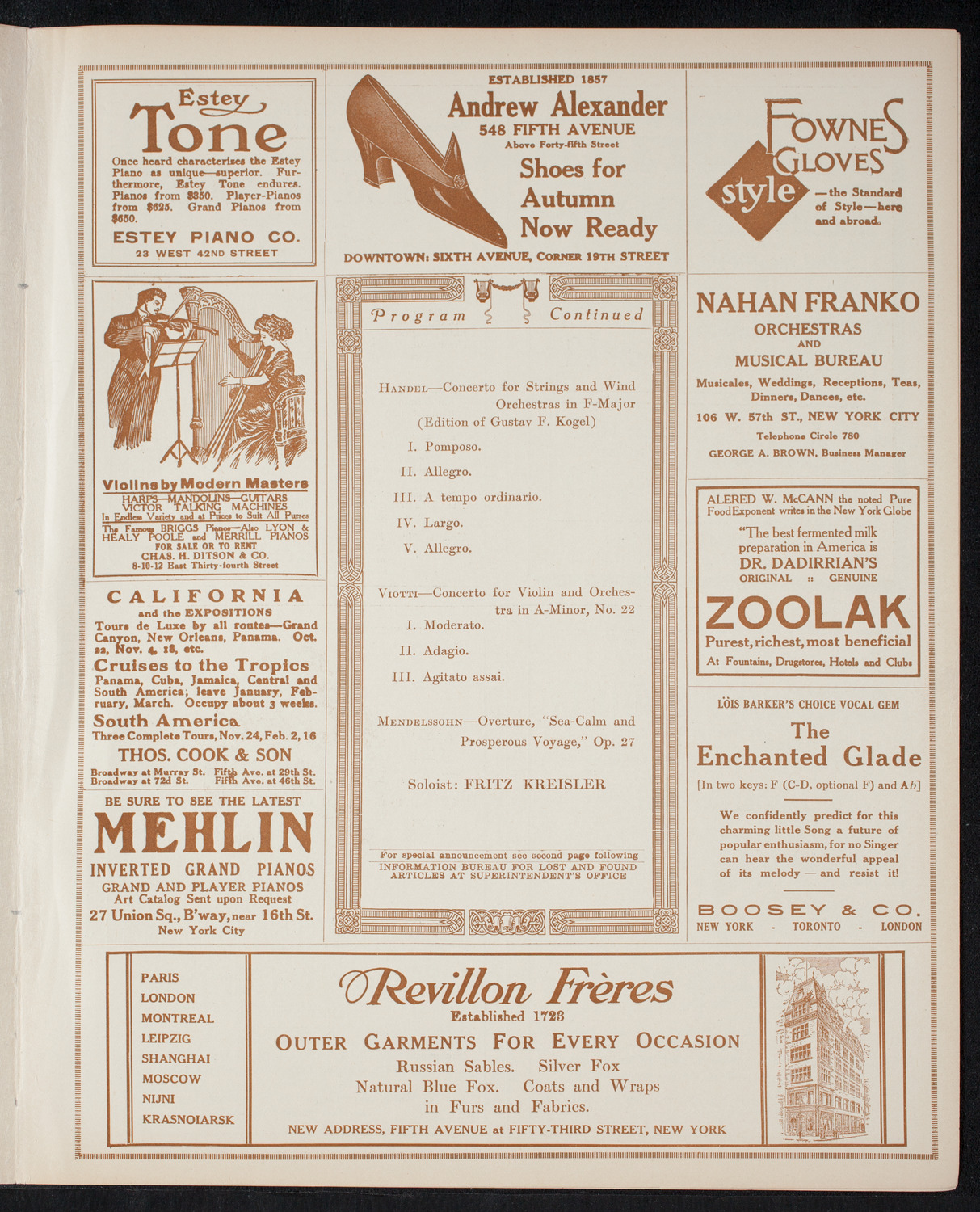 Boston Symphony Orchestra, December 4, 1915, program page 7