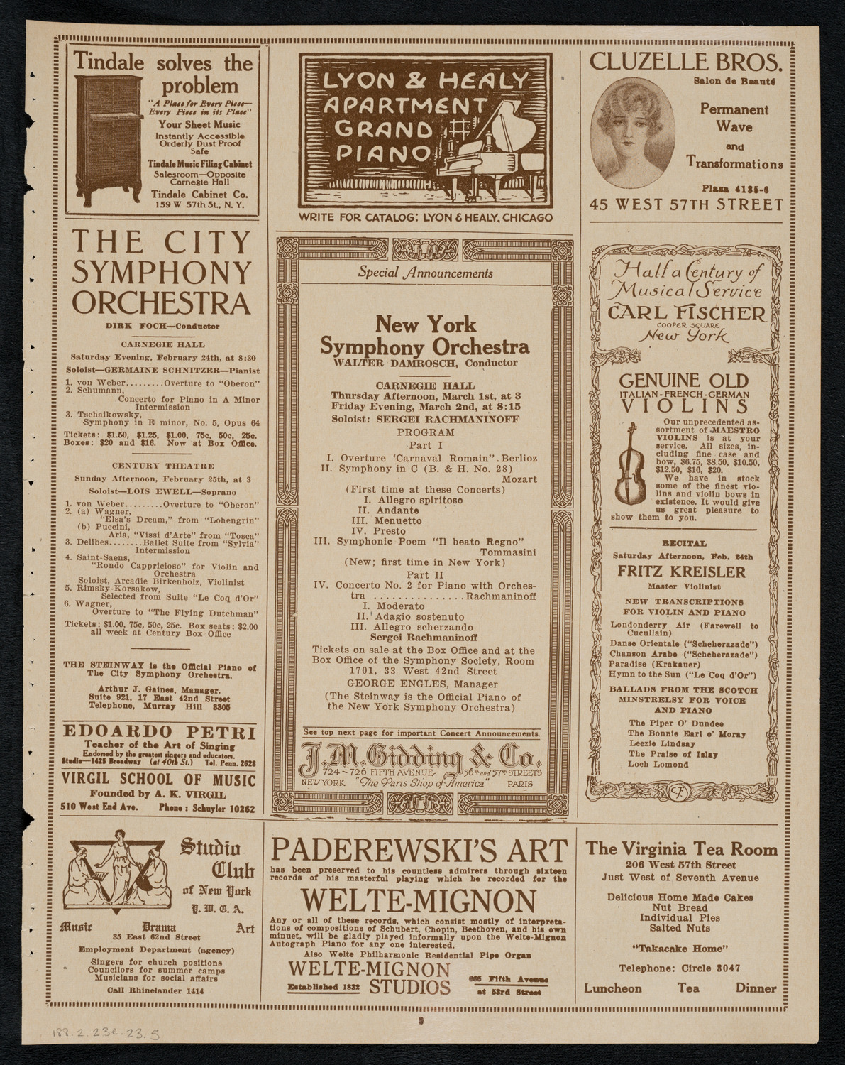 Universal Negro Improvement Association Meeting and Concert, February 23, 1923, program page 9