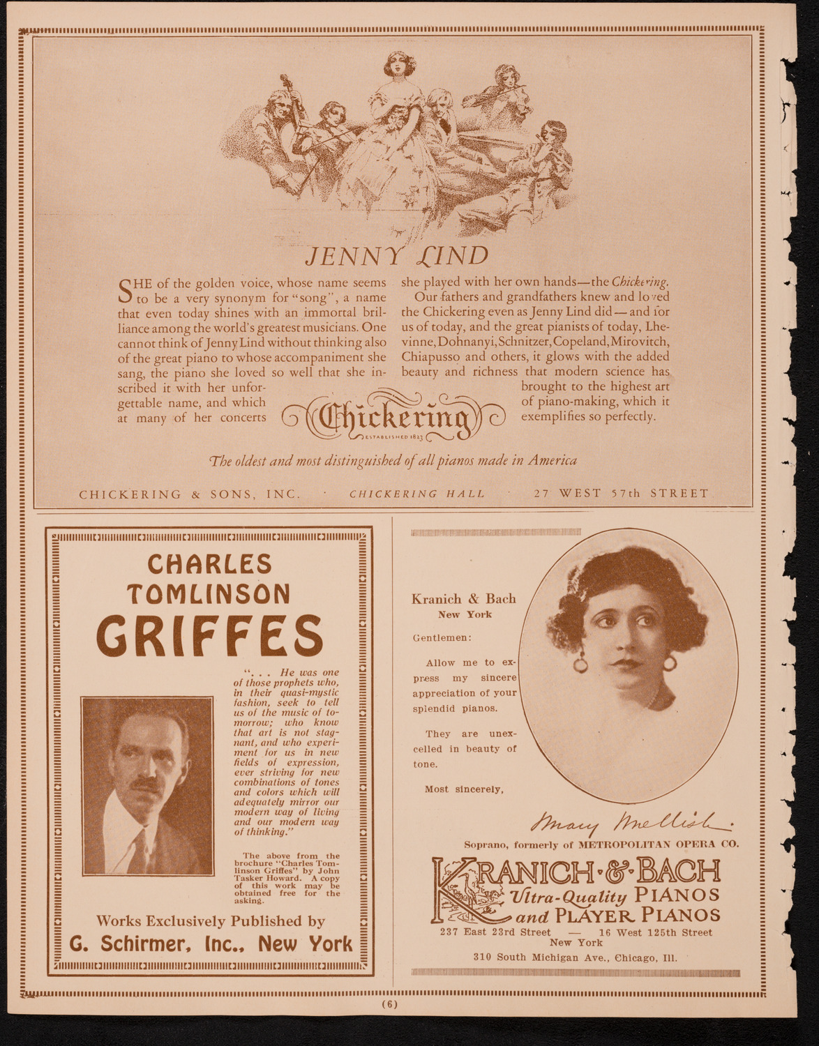 New York Philharmonic, February 26, 1925, program page 6