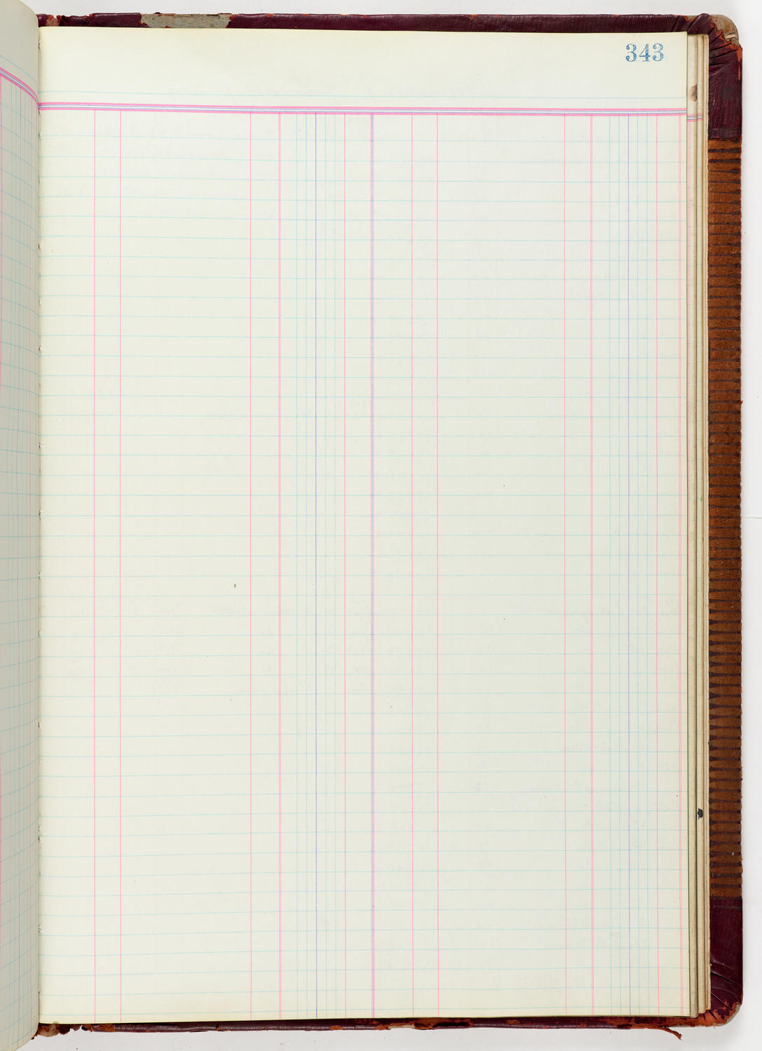 Music Hall Accounting Ledger Journal, volume 6, page 343