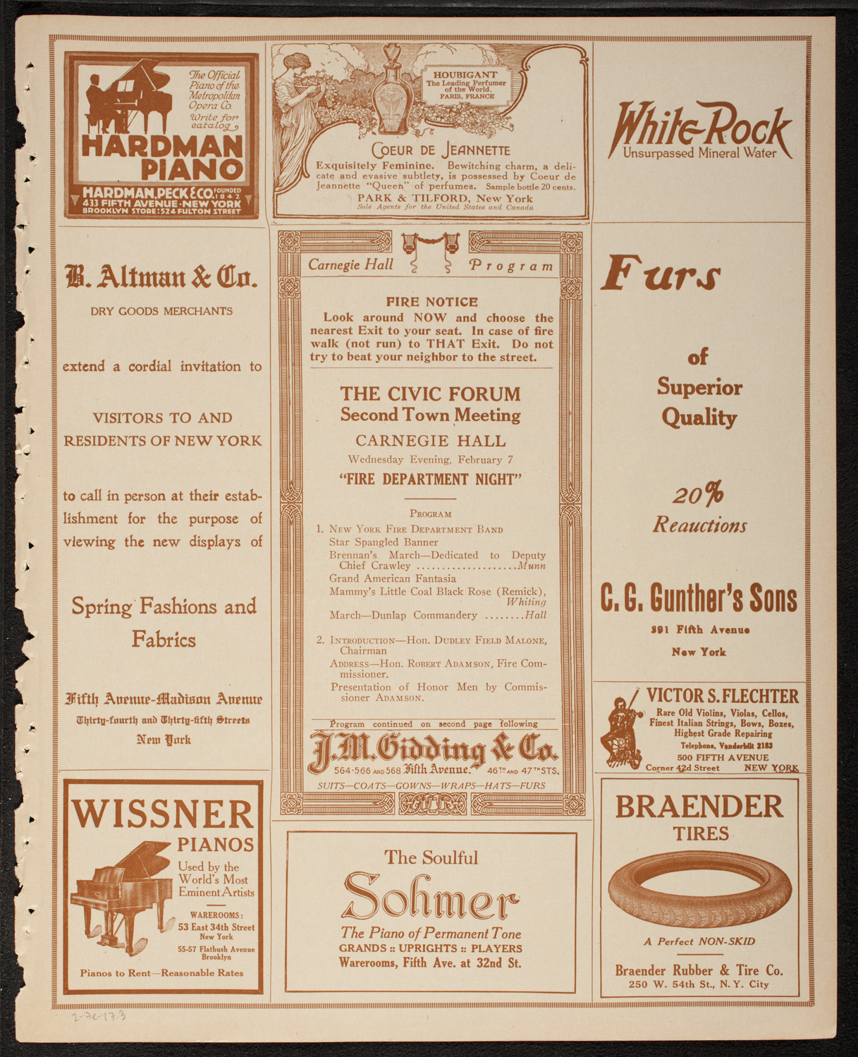 The Civic Forum, February 7, 1917, program page 5