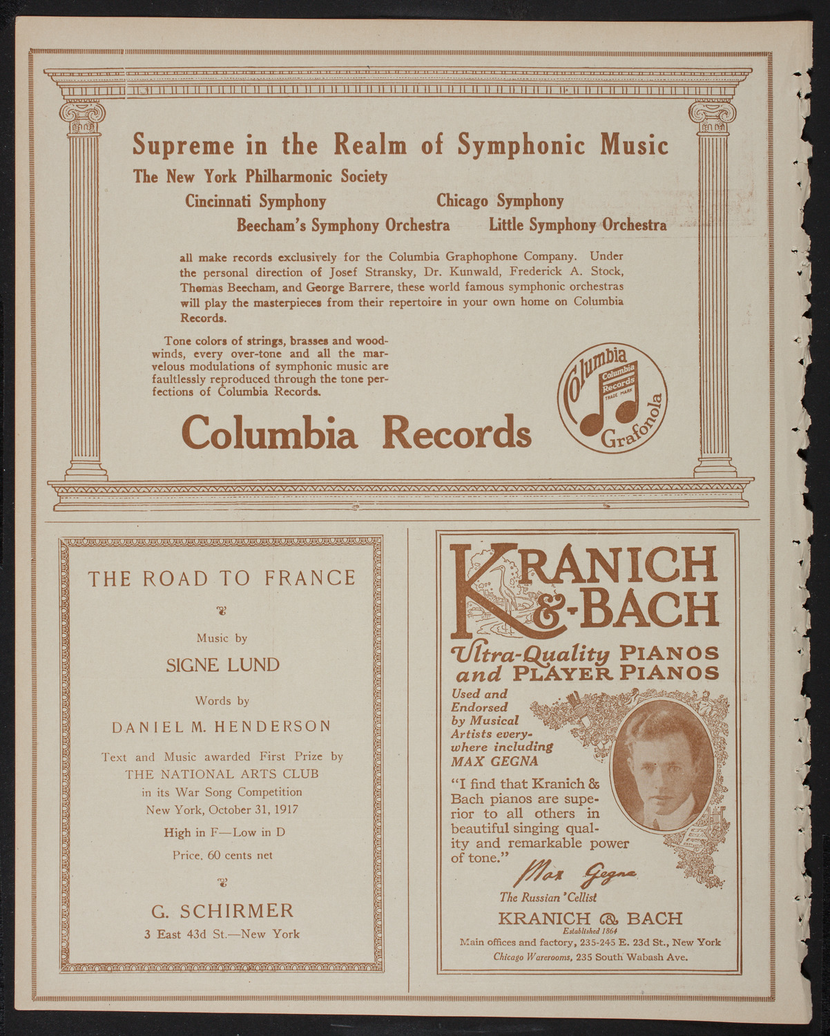 Boston Symphony Orchestra, January 10, 1918, program page 6