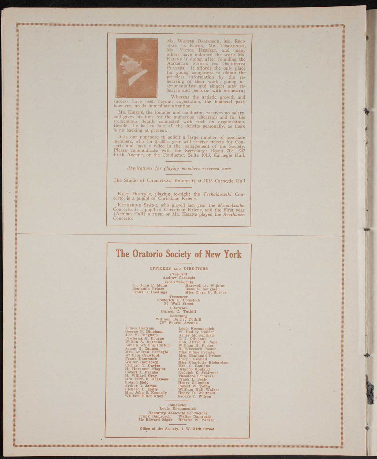 American Rights Committee: Lusitania Memorial Meeting, May 19, 1916, program page 10