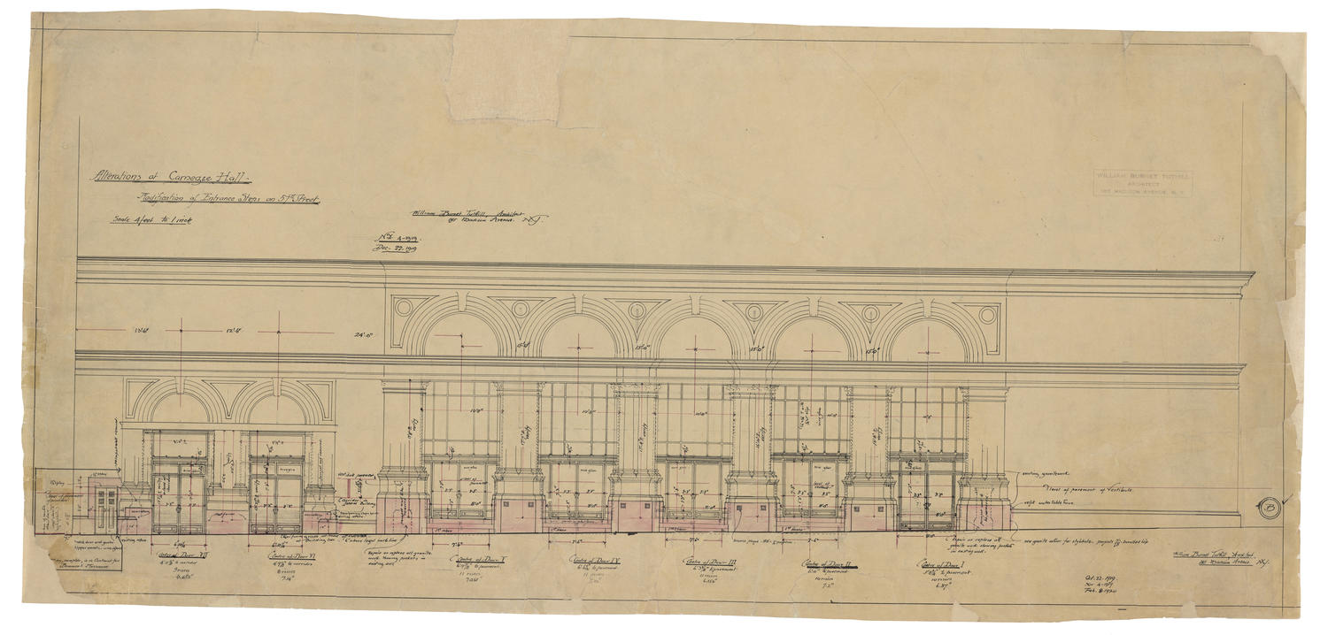 Modification of entrance steps on 57th Street, February 8, 1920