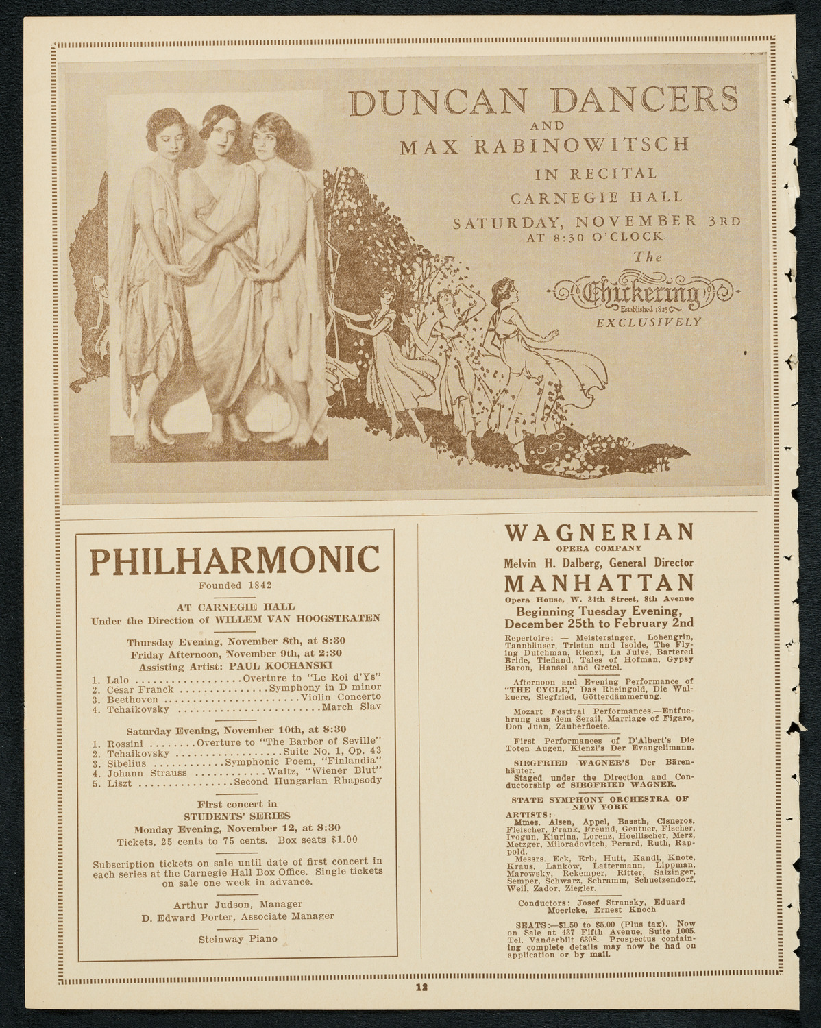 Operatic Concert and First Showing of "The Sons of Italy" ("I figli d'Italia"), October 28, 1923, program page 12
