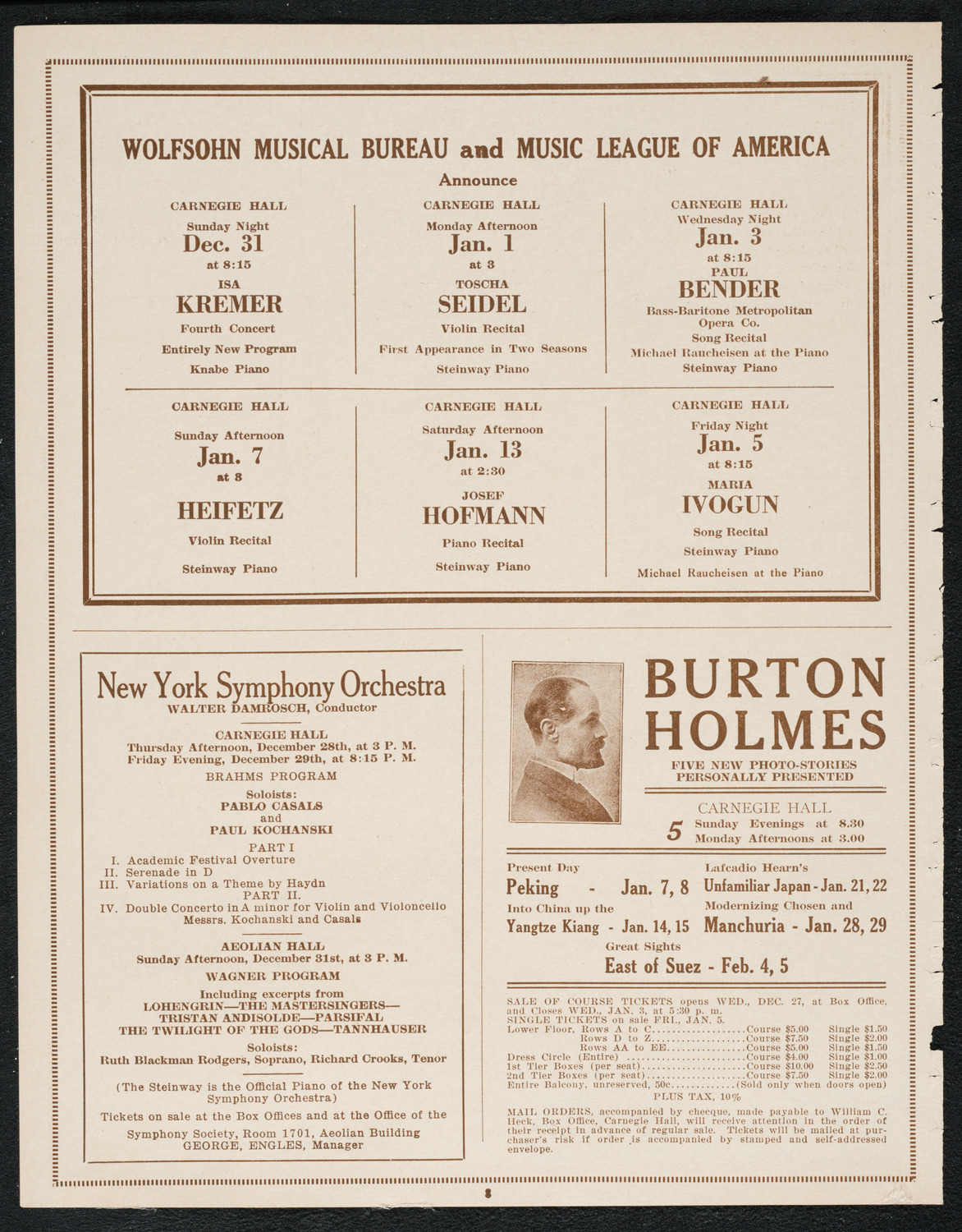 City Symphony Orchestra, December 21, 1922, program page 8