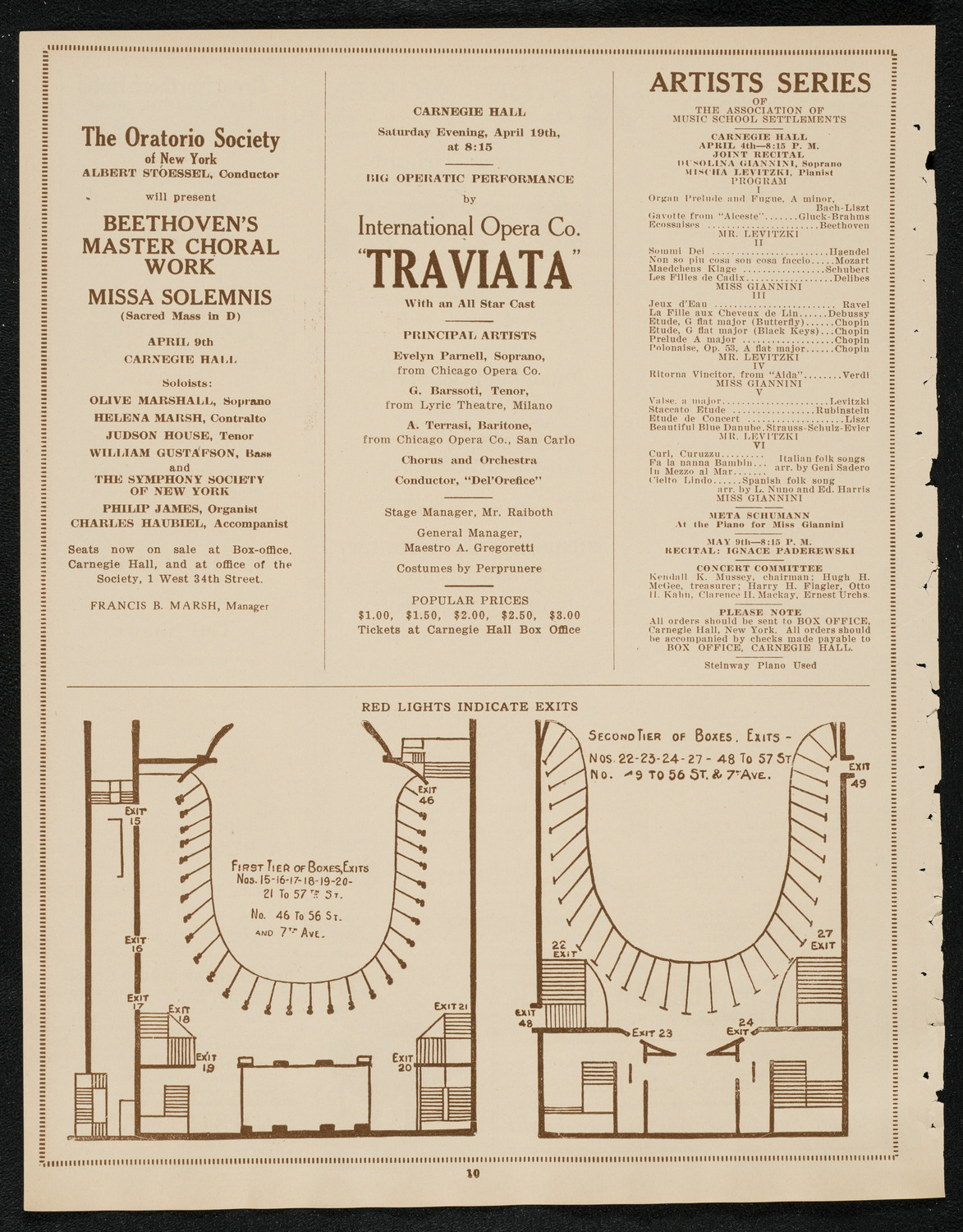 Fritz Kreisler, Violin, March 30, 1924, program page 10