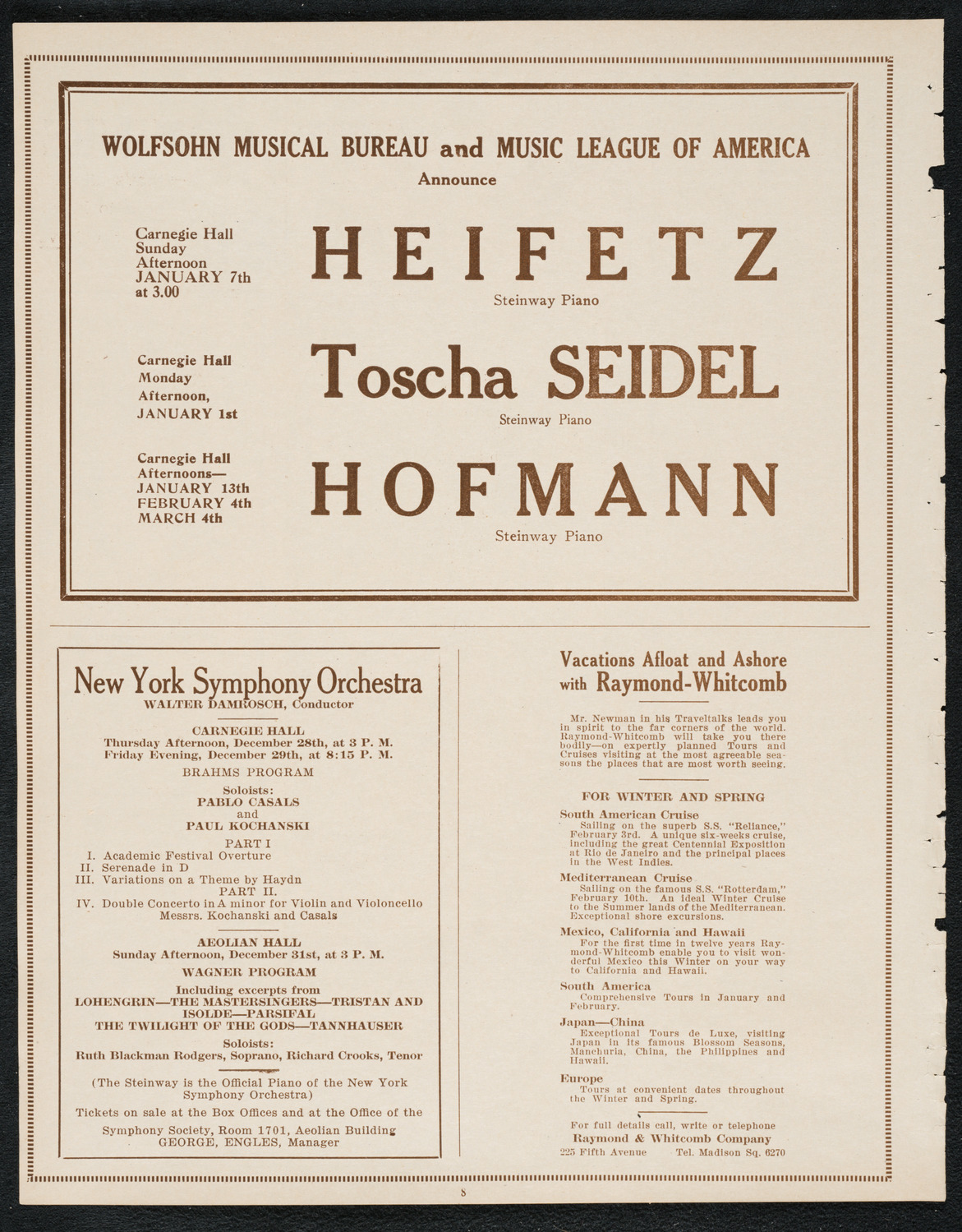 Newman Traveltalks: Khartum, December 10, 1922, program page 8