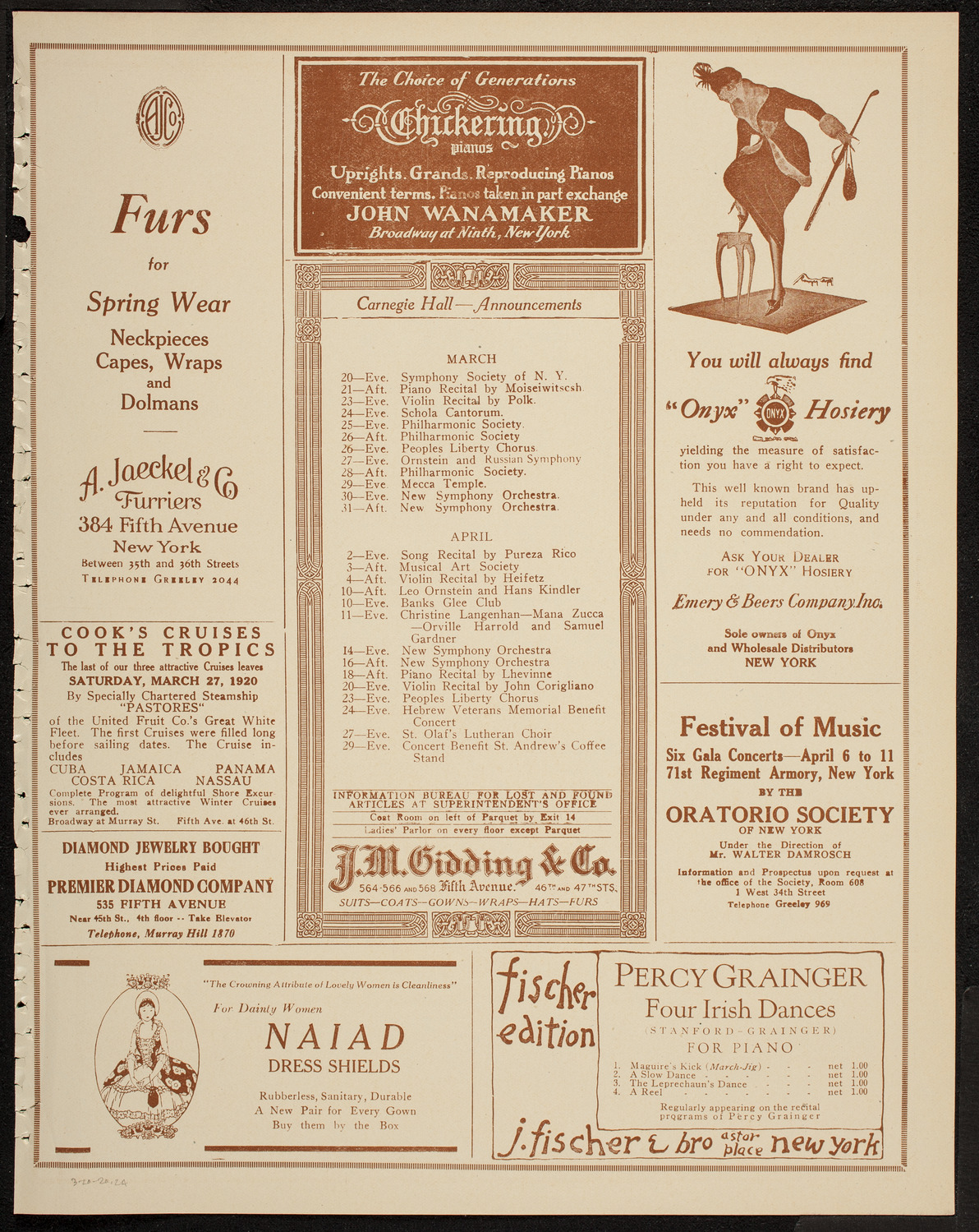 Boston Symphony Orchestra, March 20, 1920, program page 3