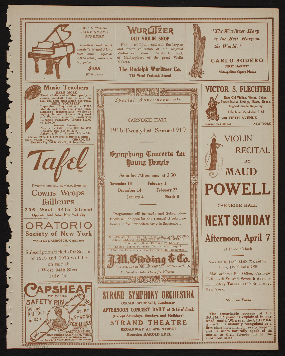 Irish Republic Second Anniversary Celebration, March 31, 1918, program page 9