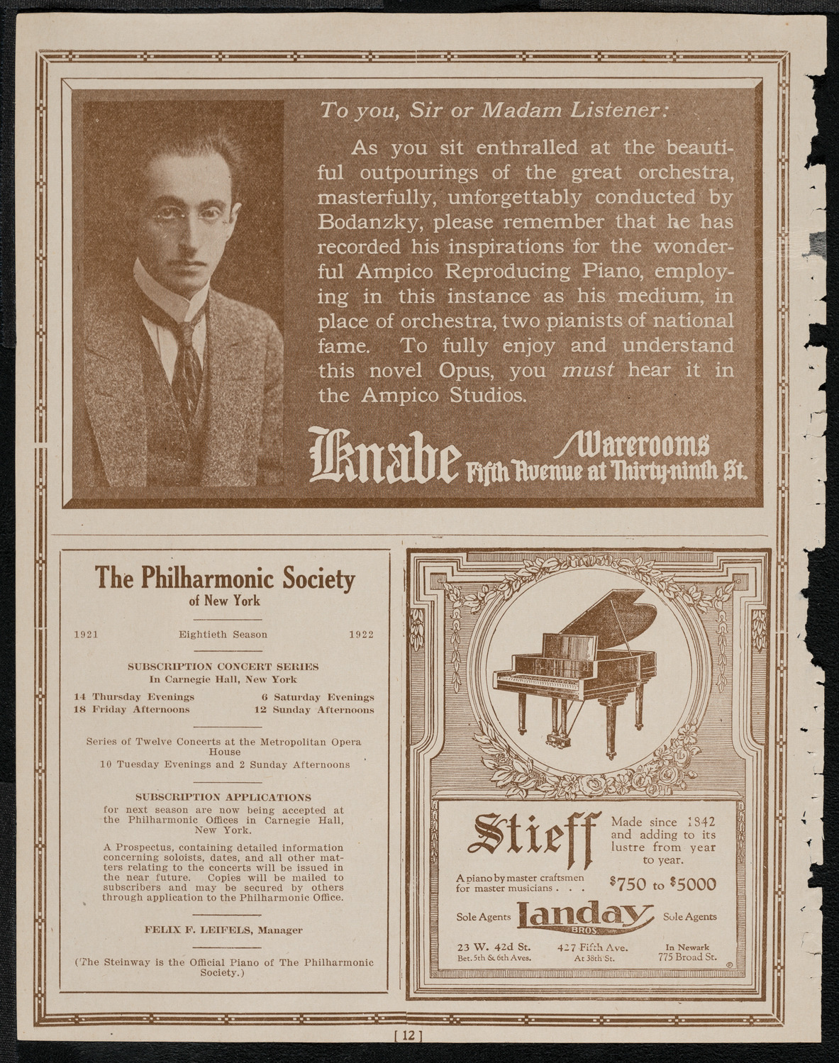 Mecca Temple of New York: Ancient Arabic Order of the Nobles of the Mystic Shrine, March 30, 1921, program page 12
