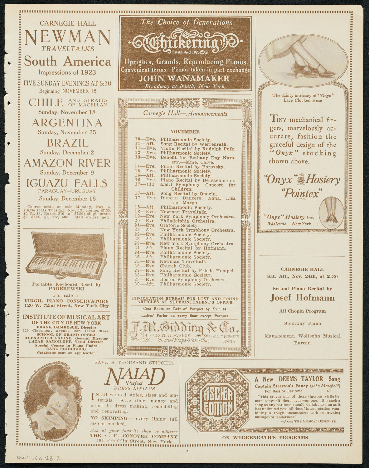 Symphony Concert for Young People, November 10, 1923, program page 3
