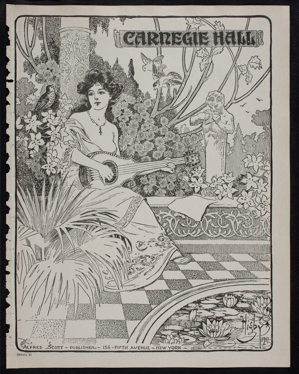 Edmond Clement, Tenor, January 16, 1912, program page 1