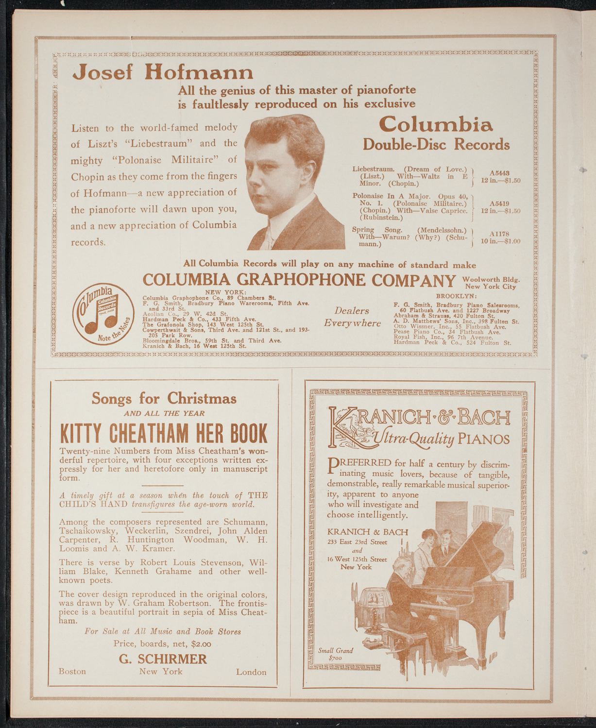 New York Philharmonic, December 17, 1915, program page 6