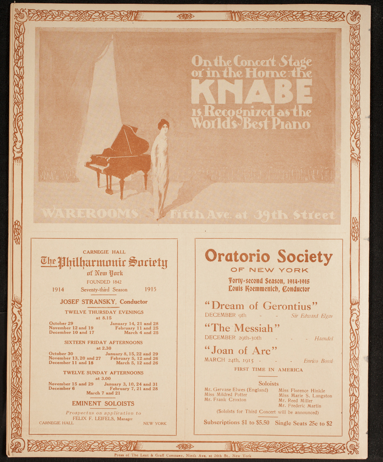 Frank R. Roberson, October 28, 1914, program page 12