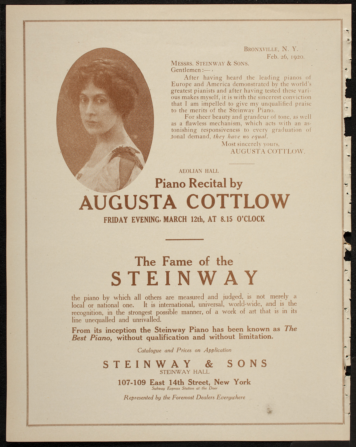 Reinald Werrenrath, Baritone, March 7, 1920, program page 4