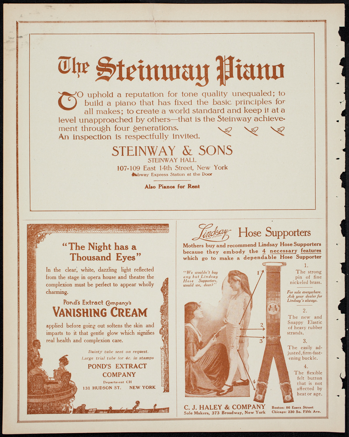 Boston Symphony Orchestra, March 19, 1914, program page 4