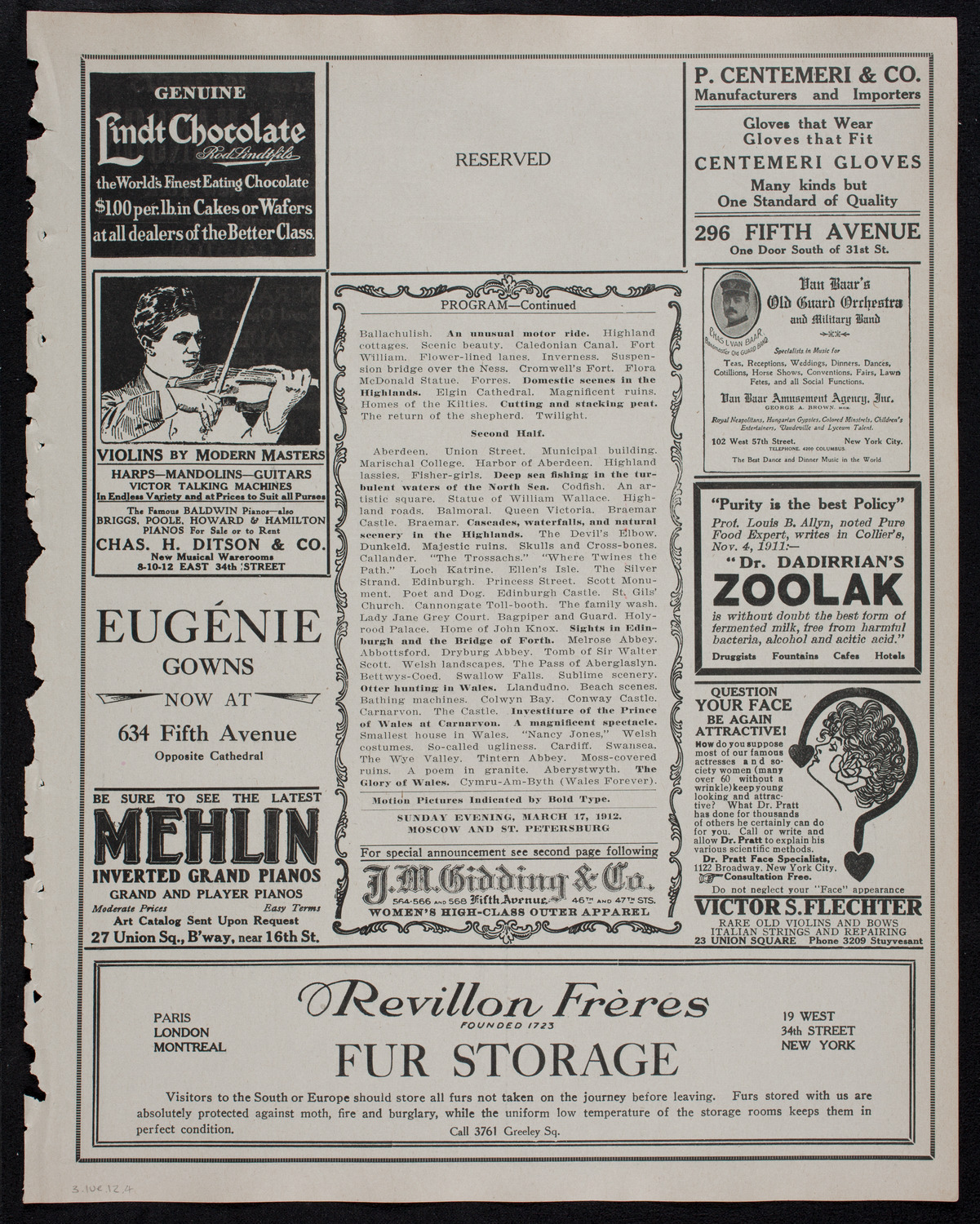 Newman Traveltalks: Scotland and Wales, March 10, 1912, program page 7