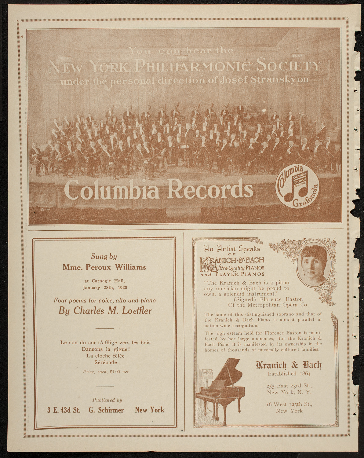 New York Philharmonic, February 13, 1920, program page 6