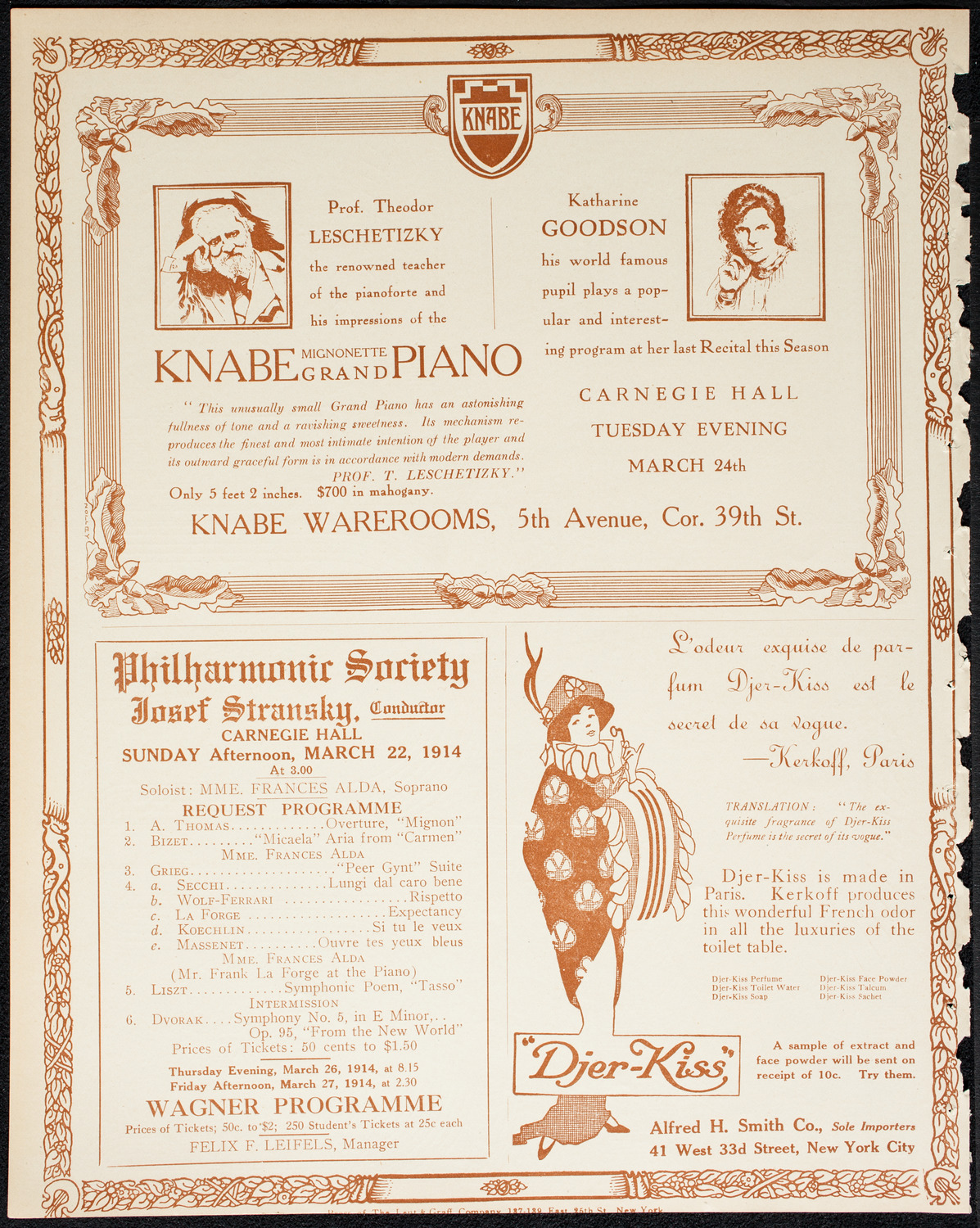 Boston Symphony Orchestra, March 19, 1914, program page 12