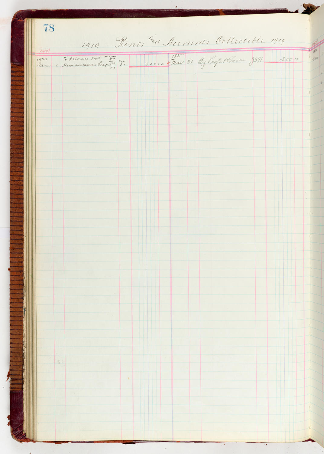 Music Hall Accounting Ledger Journal, volume 6, page 78