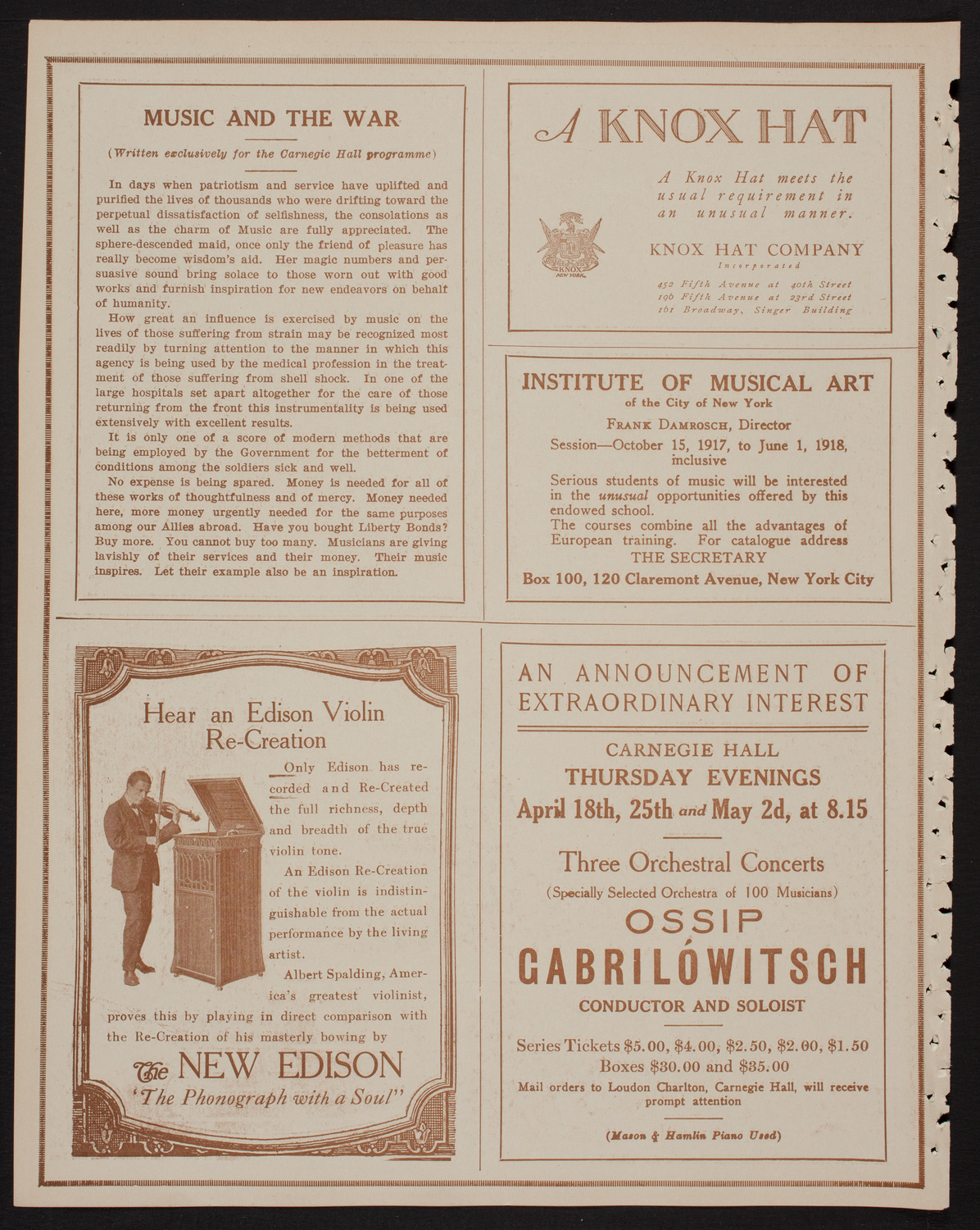 New York Banks' Glee Club, April 15, 1918, program page 2