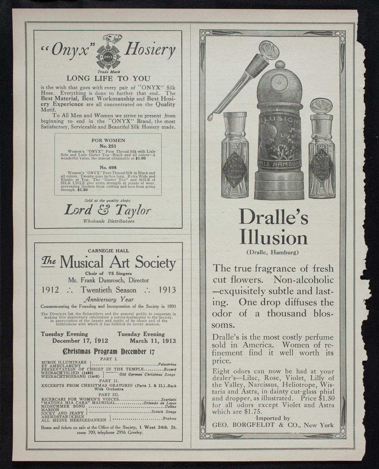 New York Philharmonic, November 29, 1912, program page 8