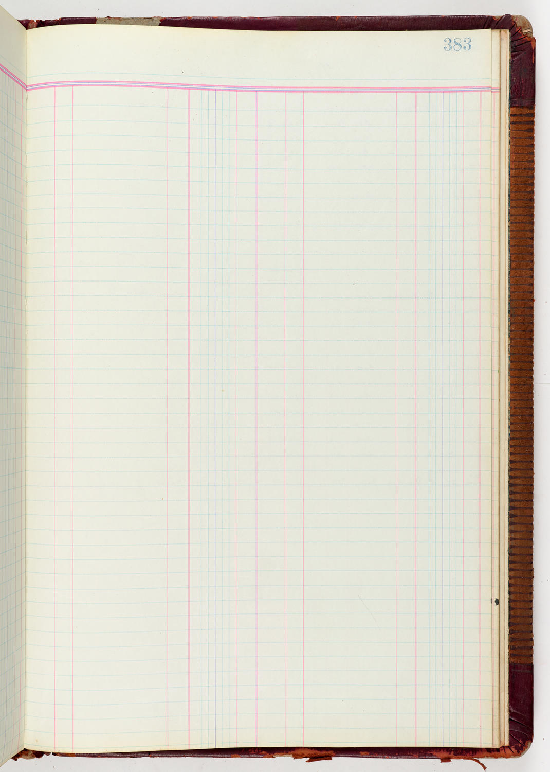 Music Hall Accounting Ledger Journal, volume 6, page 383
