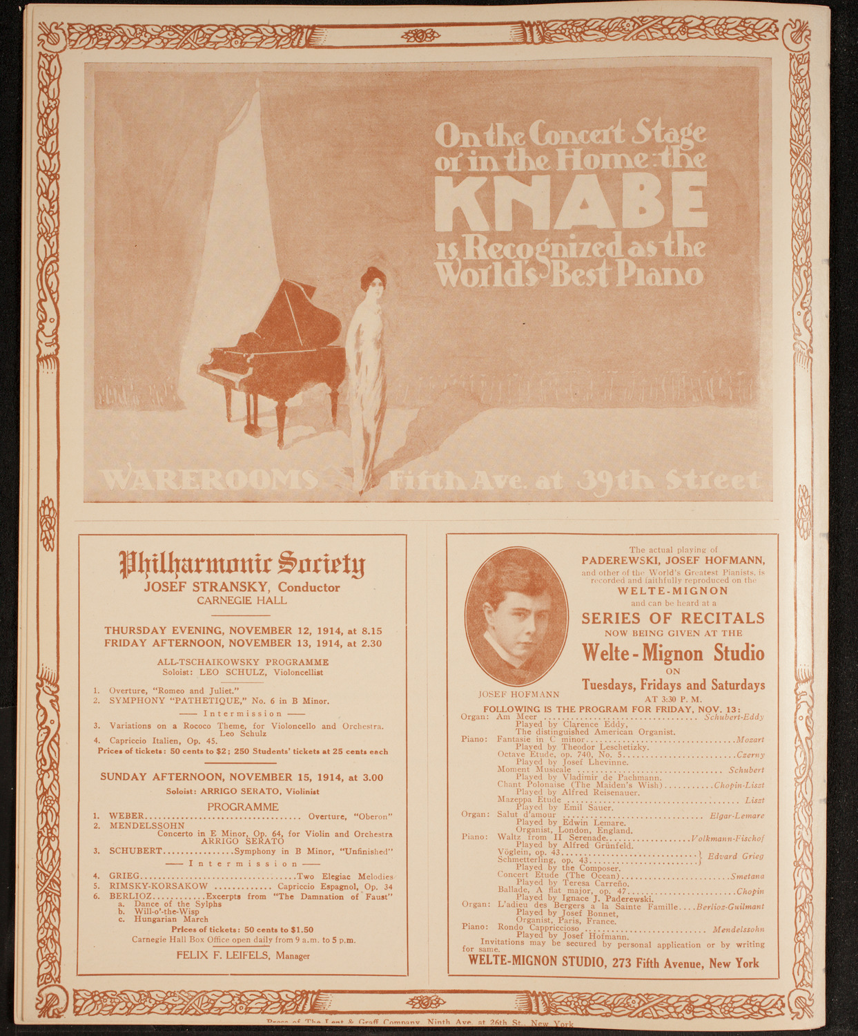 Elmendorf Lecture: Around the World Through the Panama Canal, November 9, 1914, program page 12