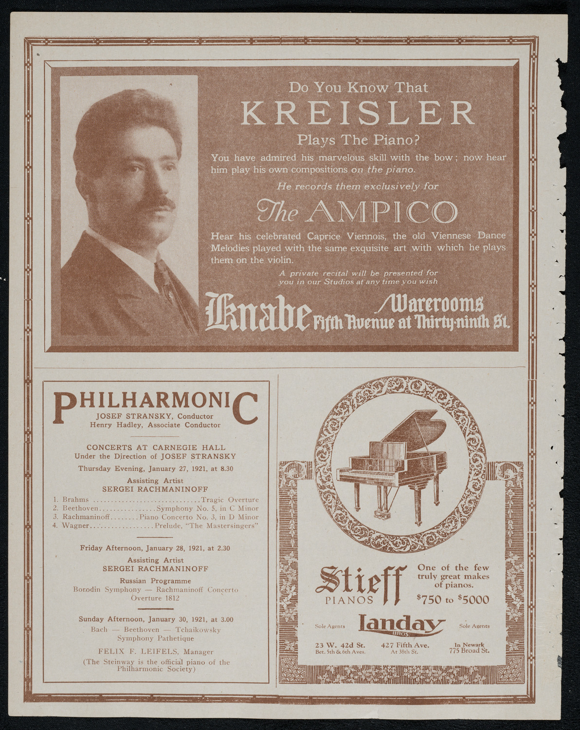 National Symphony Orchestra, January 25, 1921, program page 12