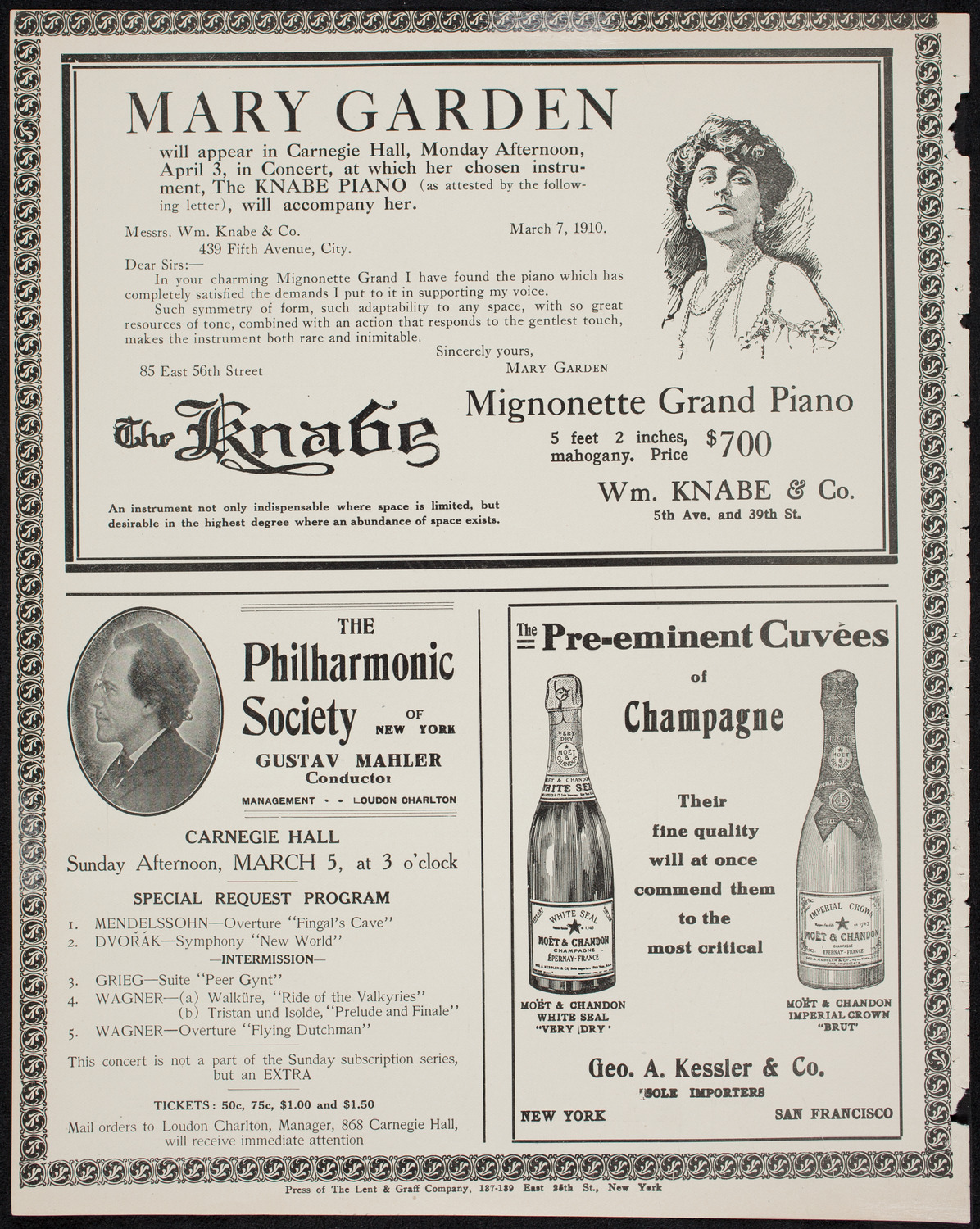 Isadora Duncan, Dancer, with the New York Symphony Orchestra, March 2, 1911, program page 12