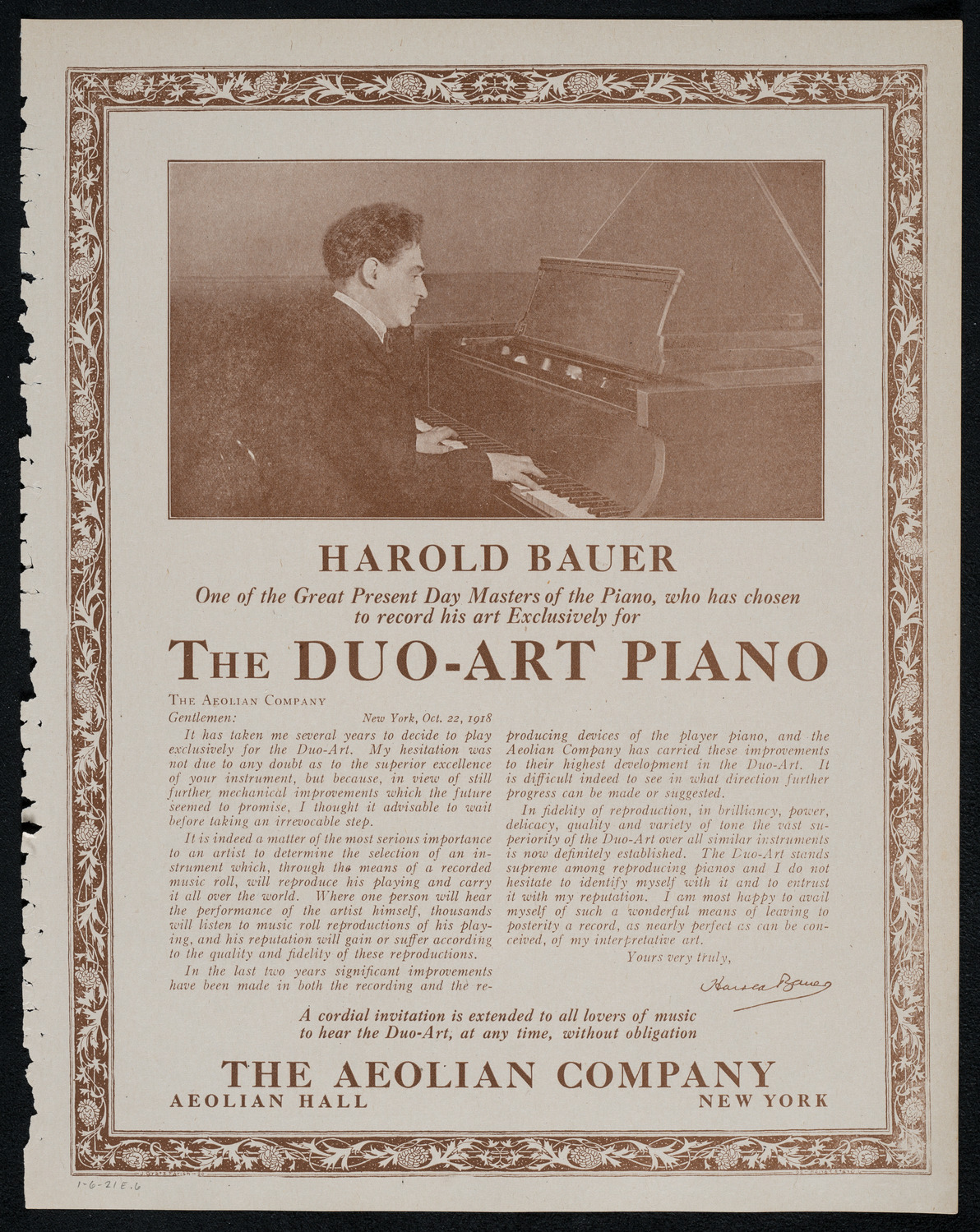 Boston Symphony Orchestra, January 6, 1921, program page 11