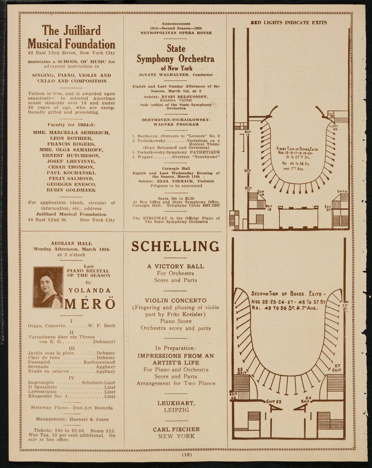 New York Philharmonic Students' Concert, March 4, 1925, program page 10