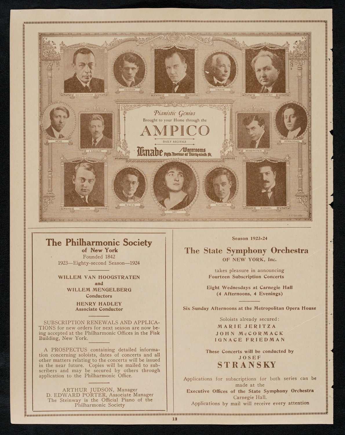 Mischa Elman, Violin, with Orchestra, May 20, 1923, program page 12