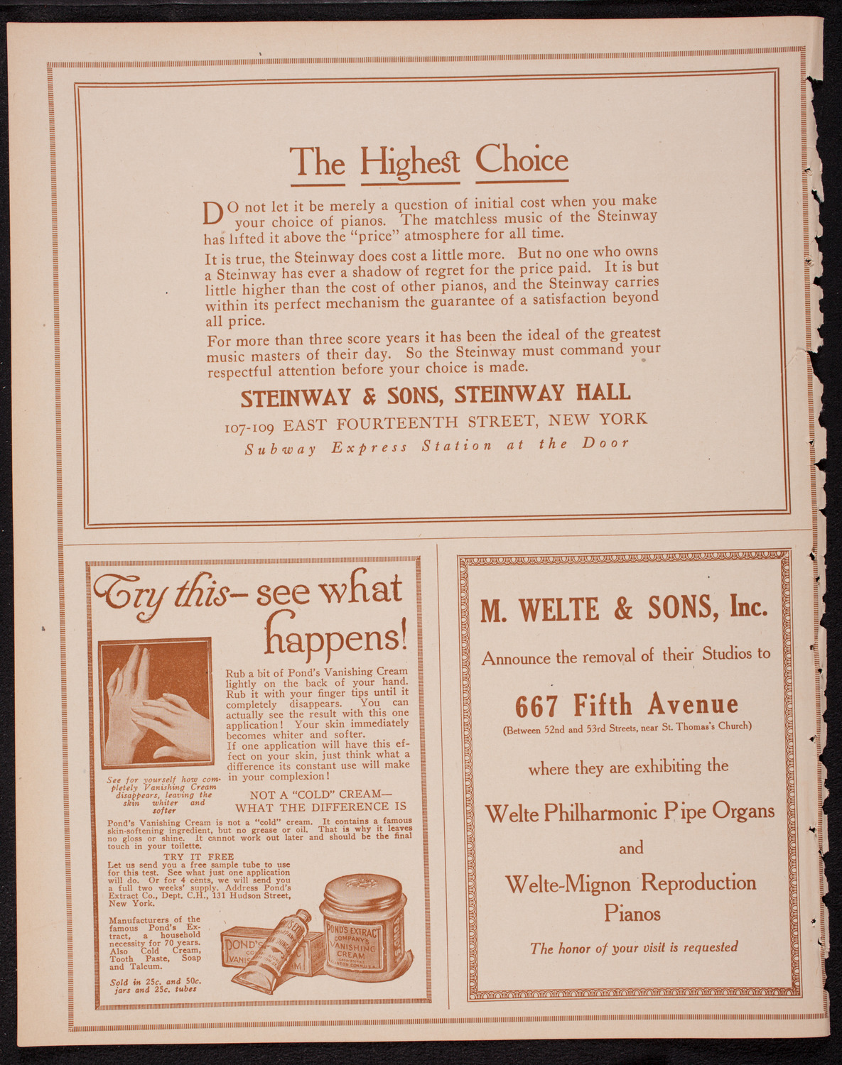 Benefit: Relief Fund for German and Austro-Hungarian POWs in Siberia, October 30, 1916, program page 4