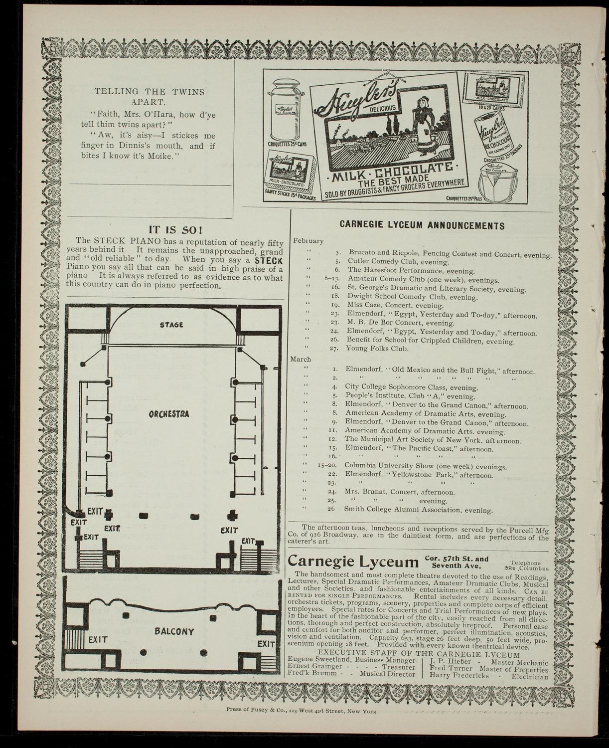 Concert by Shields Art Club, February 2, 1904, program page 4