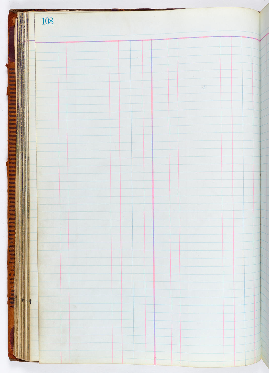Music Hall Accounting Ledger, volume 1, page 108