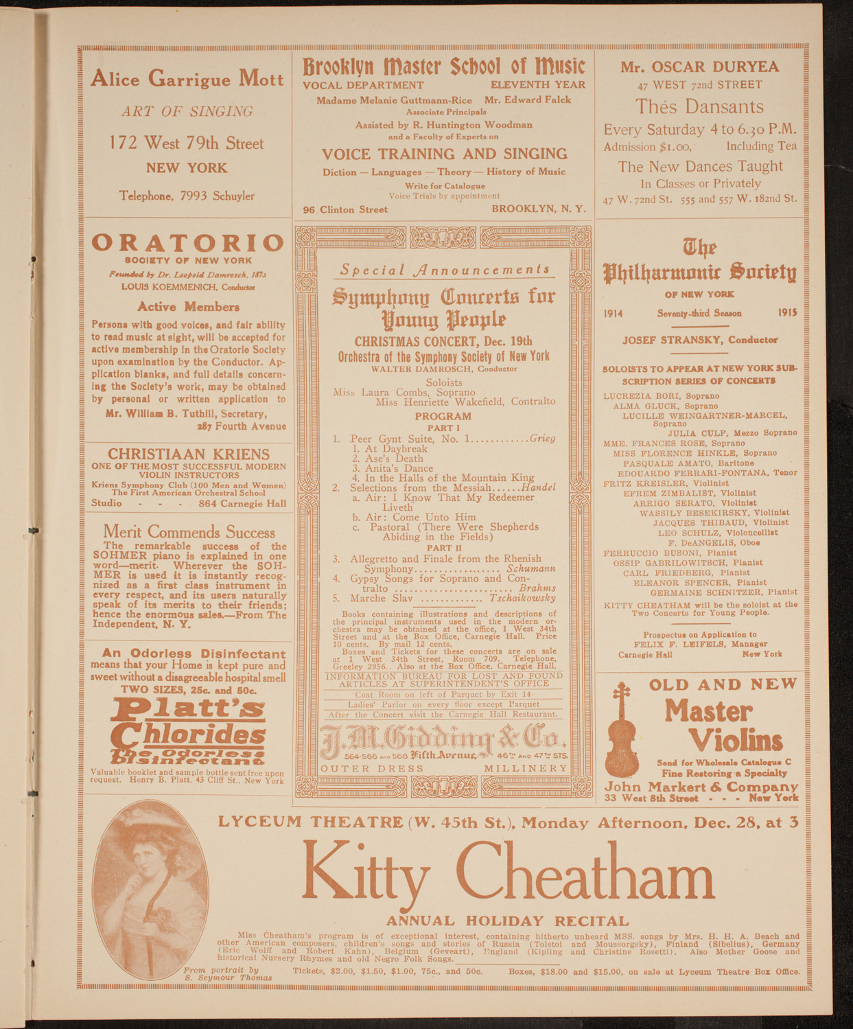 Elmendorf Lecture: Around the United States, December 7, 1914, program page 9