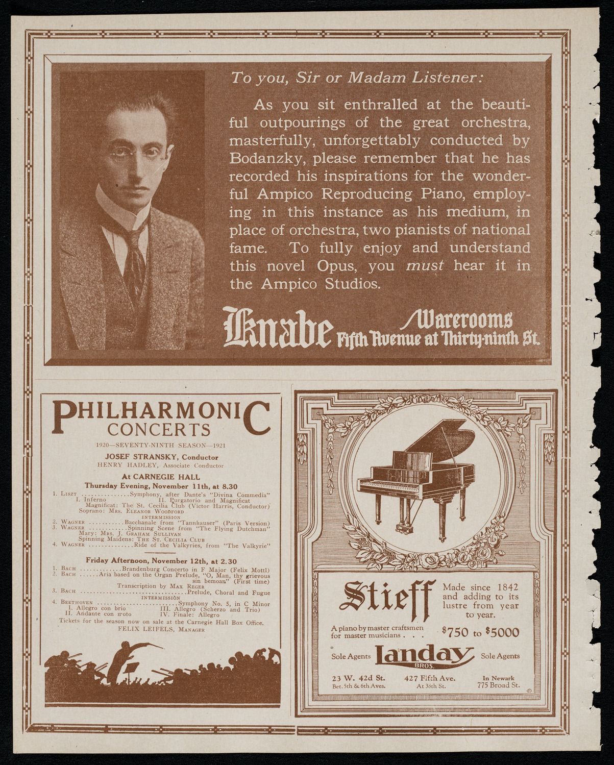 New York Symphony Orchestra, November 5, 1920, program page 12