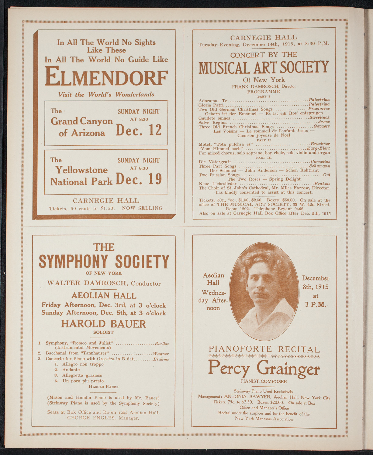 Elmendorf Lecture: Northern Italy, November 28, 1915, program page 8