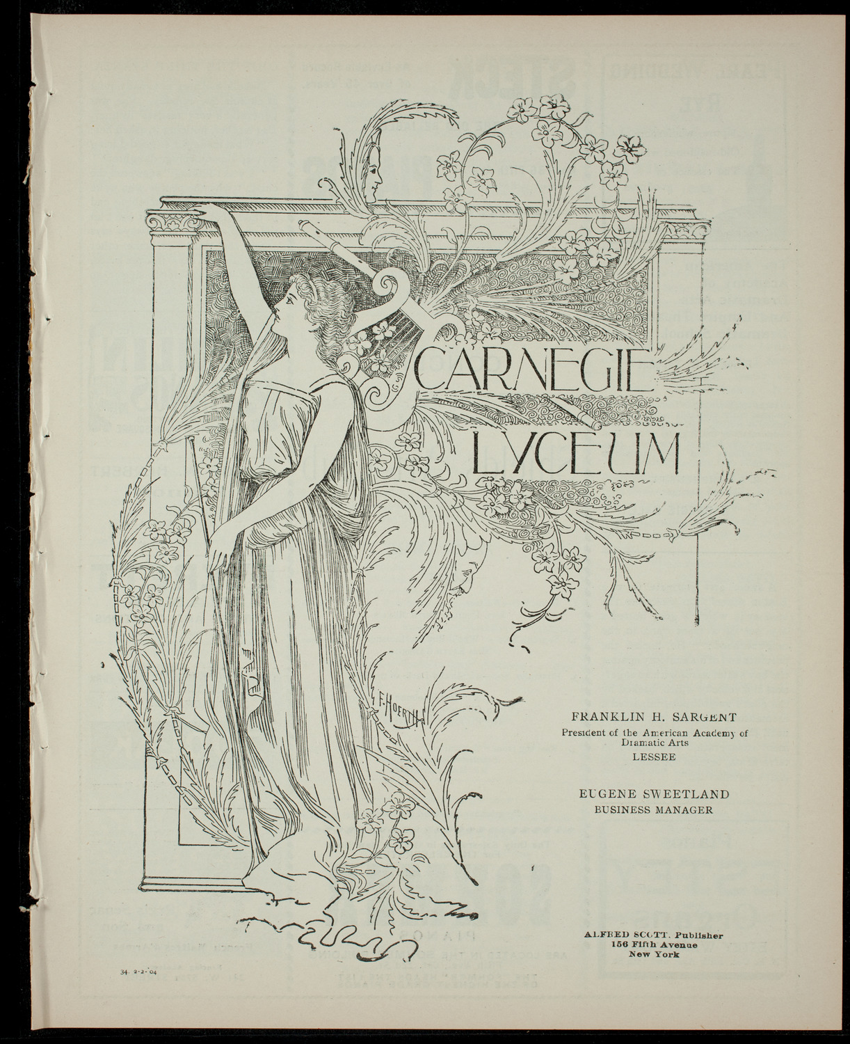 Concert by Shields Art Club, February 2, 1904, program page 1